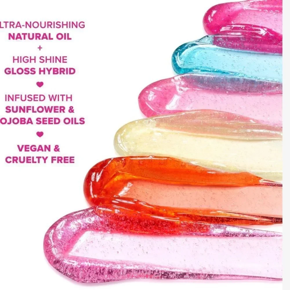 🌻 Too Faced Kissing Jelly Lip Oil Gloss Raspberry New Full Size